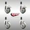 Service Caster 4 Inch 316SS Gray Poly Swivel 1-1/4 Inch Expanding Stem Caster Lock Brake, 2PK SCC-SS316TTLEX20S414-PPUB-2-S-2-114 - alternate 3